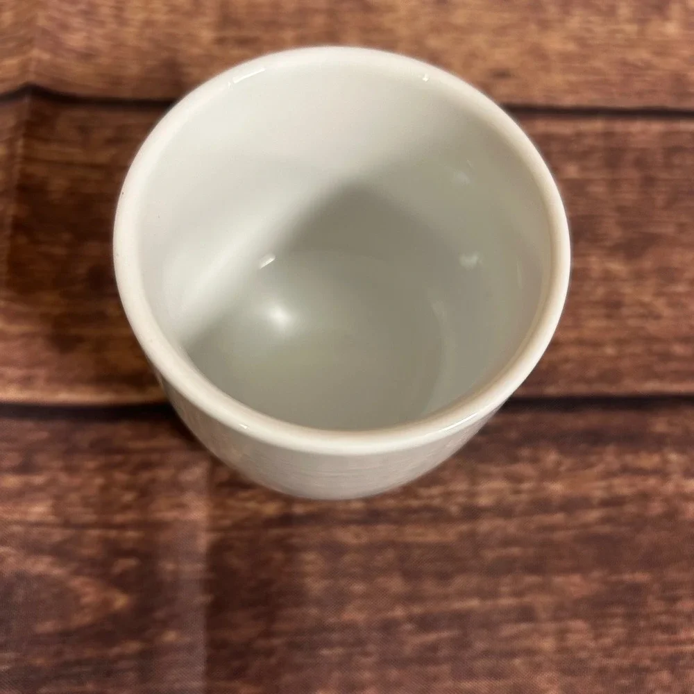 Pier 1 White Ceramic Japanese Sake Cups Tea Bowls Set of 6 Minimalist